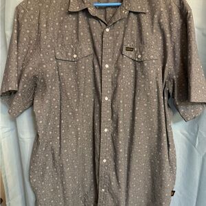 Howler bros Pearl Snap Western Gray Short Sleeve Shirt